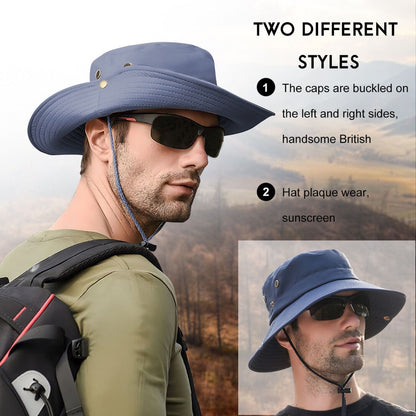 2 Pack Packable Sun Protection Quick-Dry Fishing Hiking Travel Bucket Cap Ideal for Summer Outdoor Activities like Fishing & Hiking