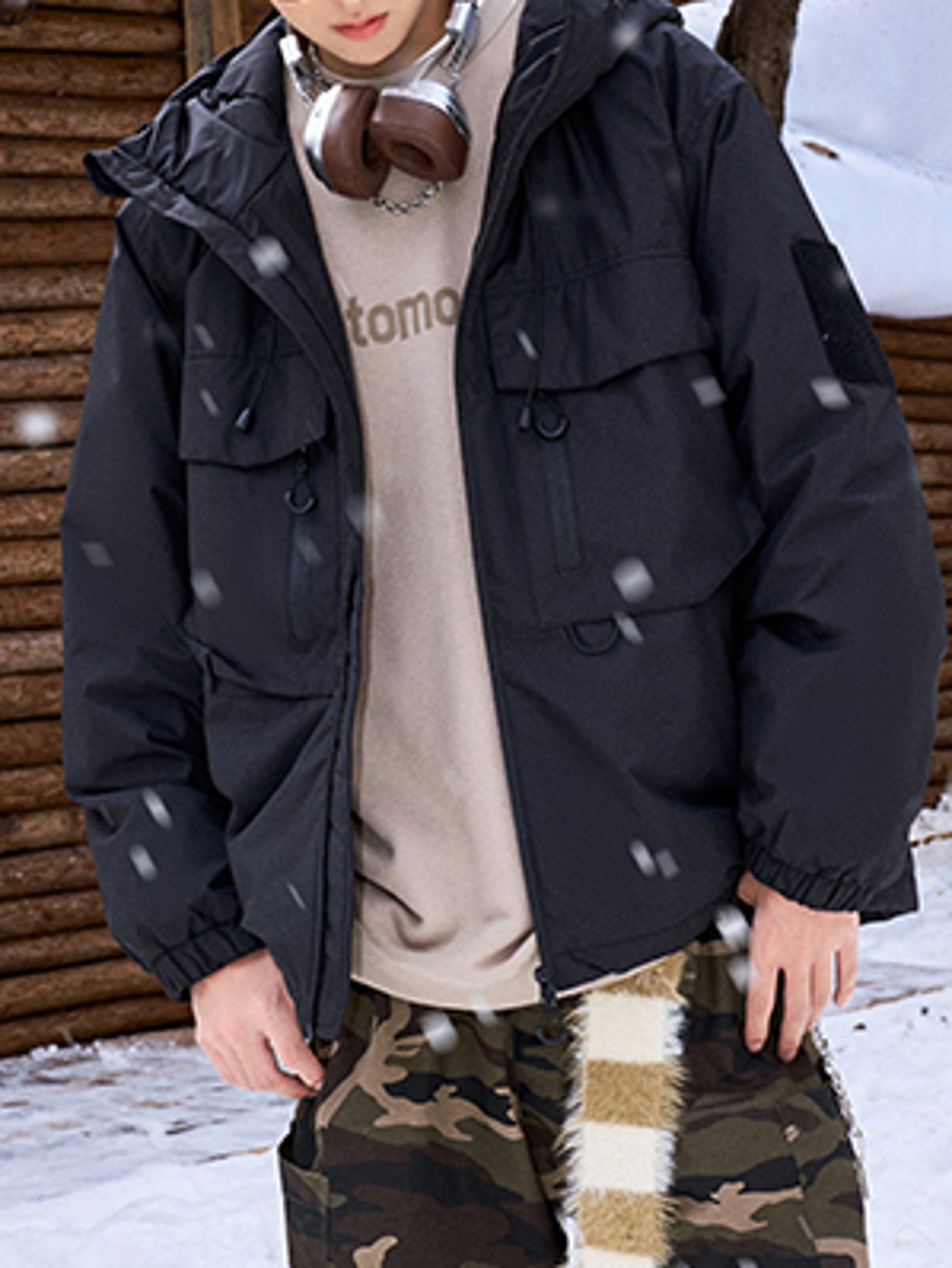 Winter Warmth-Resistant Thickened Hooded Coat with Full-Zip Front, Loose Fit Casual Outerwear, Cold Weather (Hand Washable) - Bestseller Suitable for Winter New Style