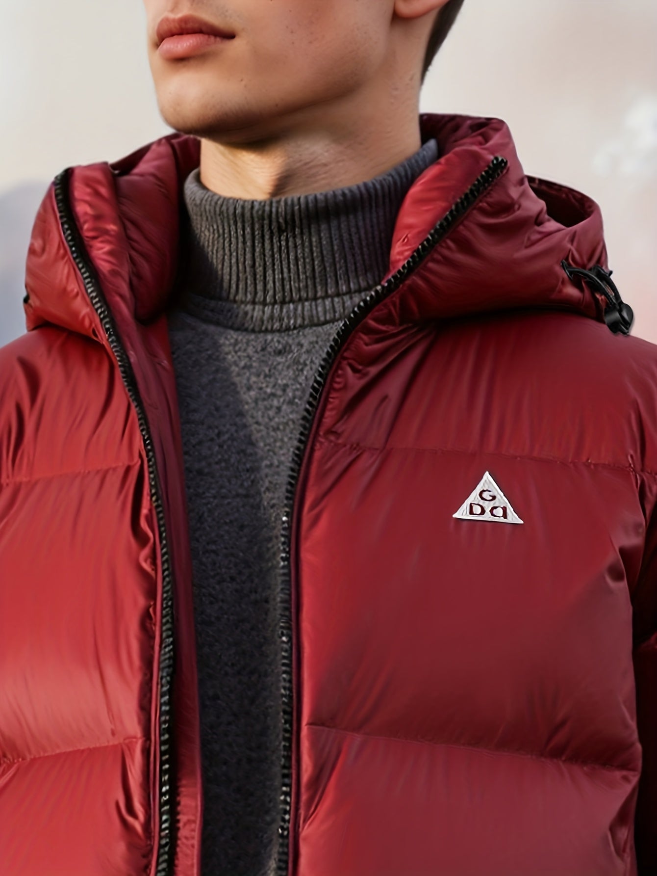 Men'S Hooded Short Down Jacket | Warm, Thick, Windproof, Suitable for Hiking and Mountaineering, Available in Multiple Sizes, Perfect for Outdoor Winter Activities