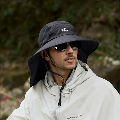 New Spring-Summer Color Block Fisherman Hat Outdoor Fishing Climbing Cap for Men, Quick-Dry Breathable Men's Hat