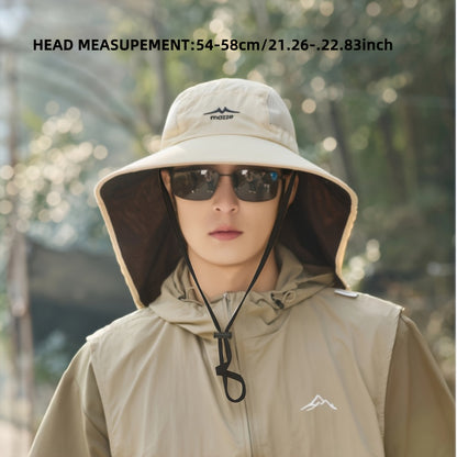 New Spring-Summer Color Block Fisherman Hat Outdoor Fishing Climbing Cap for Men, Quick-Dry Breathable Men's Hat