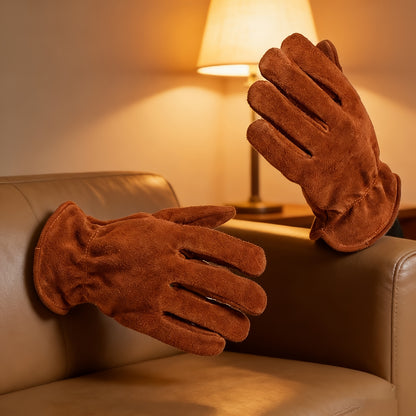 Winter Work Gloves for Men & Women | Deerskin Leather with Windproof Membrane for Extreme Cold | Heavy Duty, Durable & Flexible Grip for Snow Removal, Construction, Skiing & Outdoor Use