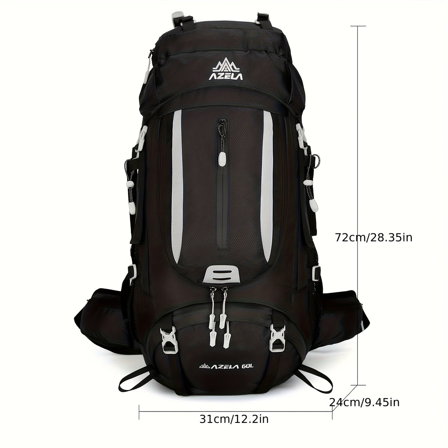 15.85gal Spacious And Lightweight Backpack for Hiking, Suitable for Both Men And Women - Robust Outdoor Travel Featuring Adjustable Shoulder Straps, Various Pockets, And an Ergonomic Design Ideal for Camping, Trekking, And Mountaineering