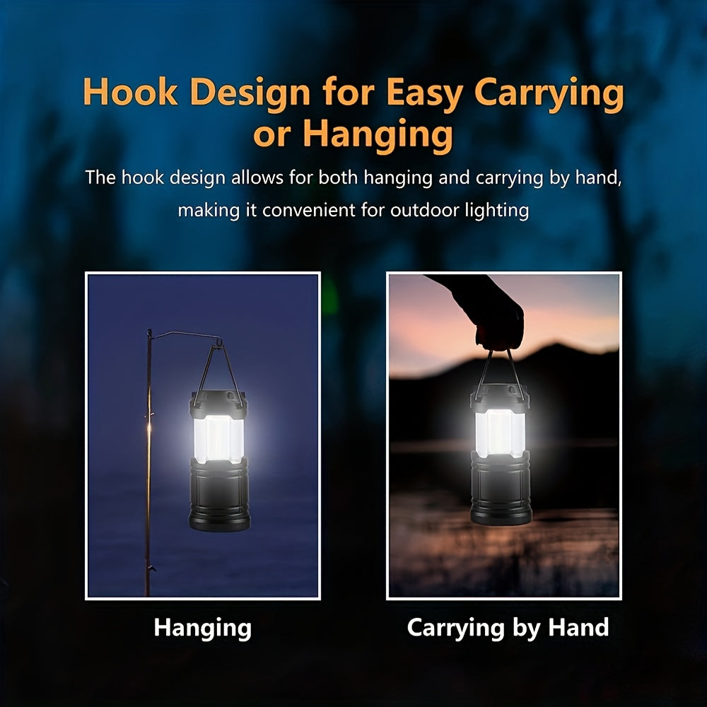 4pcs Super Bright Lanterns 4pcs Super Bright Portable Camping Lanterns | Foldable Emergency Flashlights, Outdoor Lighting, Battery Powered