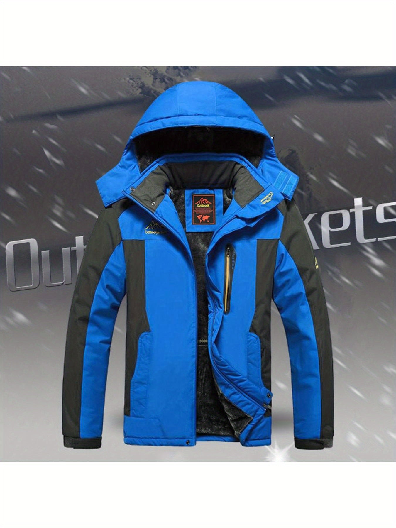 Women'S Outdoor Hardshell Jacket | Windproof, Cold Resistance, Thickening, Mountaineering and Ski Wear, Casual Style, Long Sleeve, Solid Color