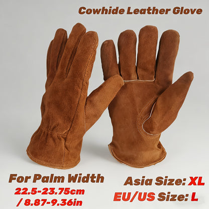 Winter Work Gloves for Men & Women | Deerskin Leather with Windproof Membrane for Extreme Cold | Heavy Duty, Durable & Flexible Grip for Snow Removal, Construction, Skiing & Outdoor Use