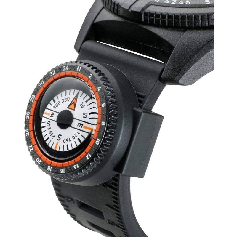 Men's Black Polycarbonate Compass with Loop