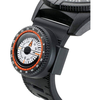 Men's Black Polycarbonate Compass with Loop